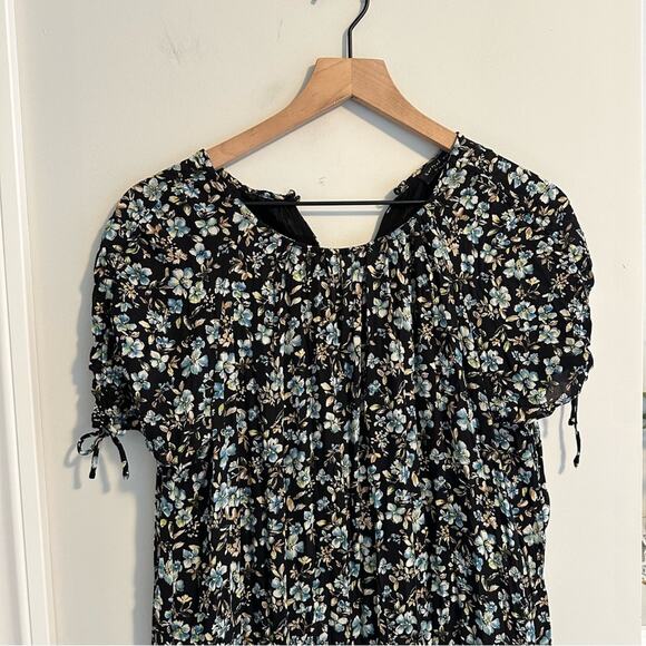 Anthropologie Current Air Blue Floral Mini Dress Small - Picture 13 of 15